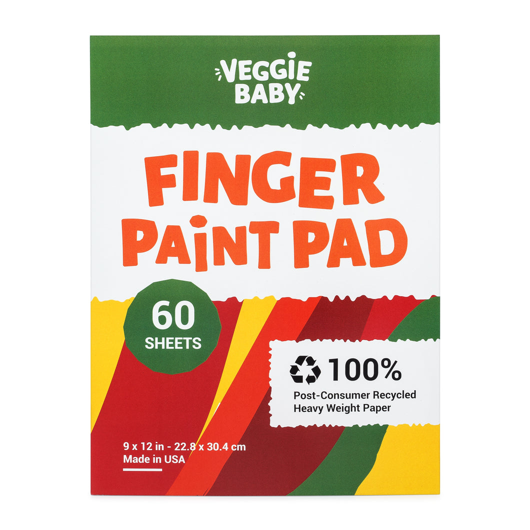 Veggie Baby Art Paper for Finger Painting, Drawing and Coloring, 60 Sheets